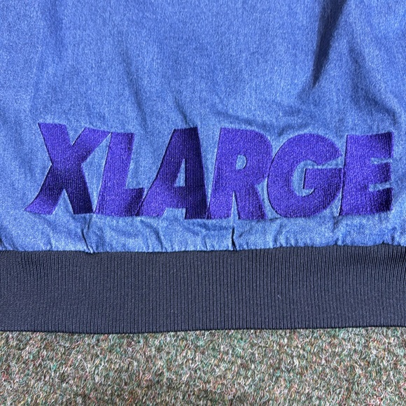 X-LARGE OLD OG ACTIVE DENIM QUILTED HOODED JACKET - JPN - Picture 9 of 13